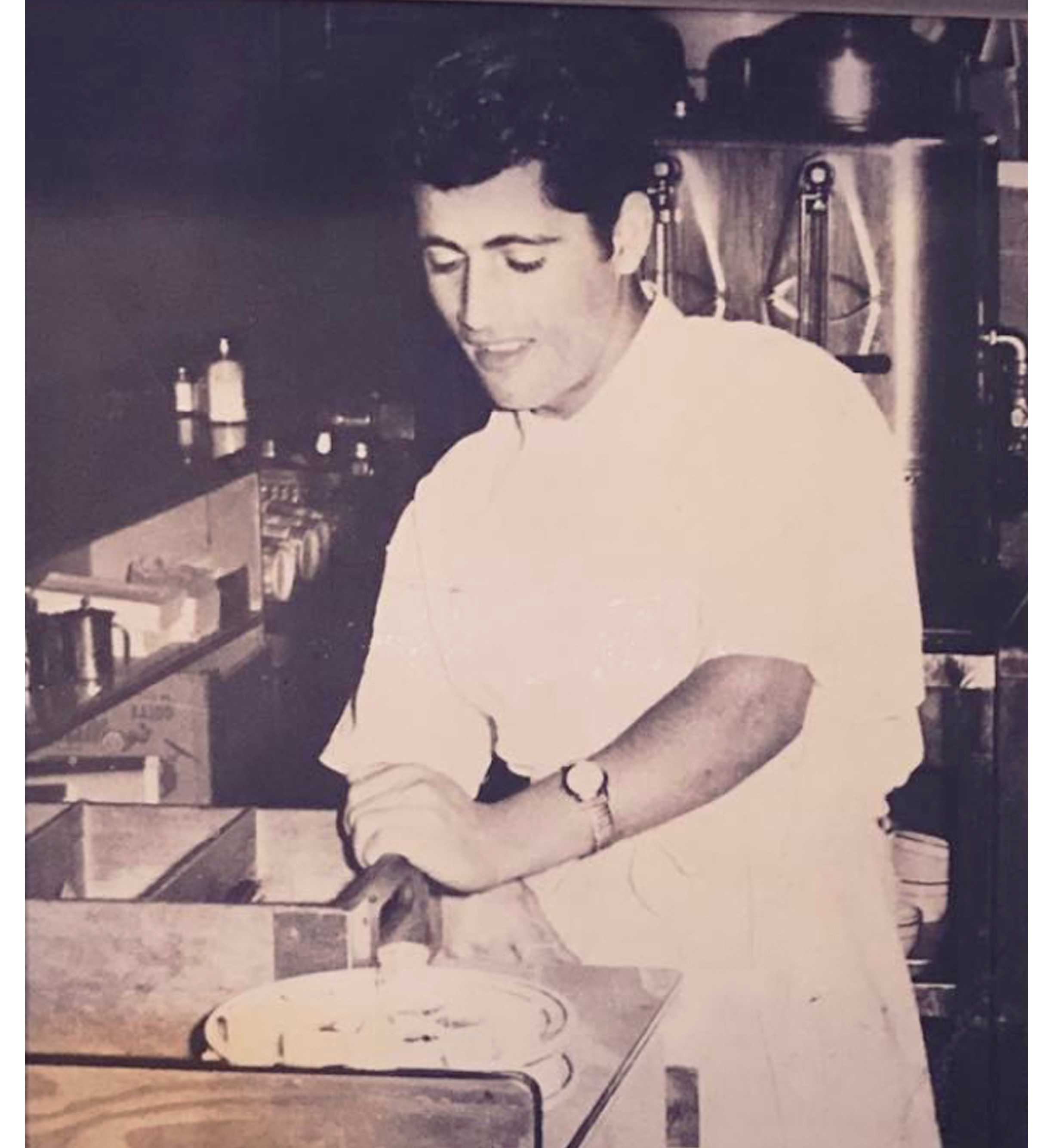 Franco in the kitchen — the founder, early years