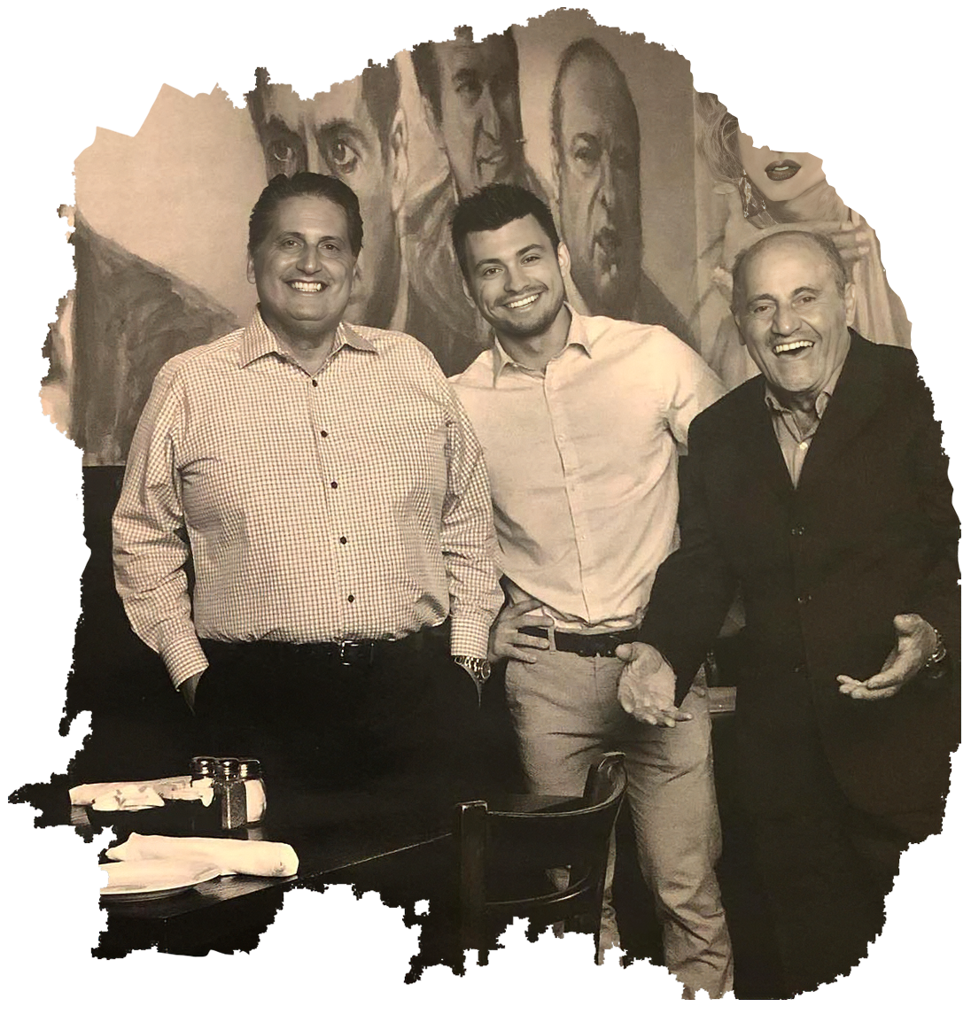 Three generations of the Da Francesco's family together in the restaurant
